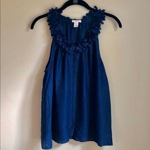 J Crew 100% Silk Garland Tank